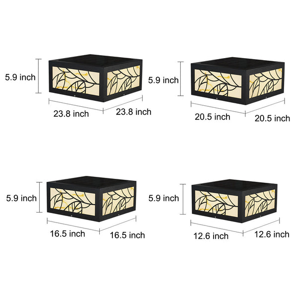 Square Waterproof Led Modern Solar Outdoor Deck Post Lights Pillar Light