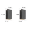 Rectangular Waterproof Up And Down Lights Led Solar Modern Wall Sconce Lighting