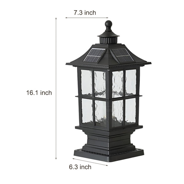 Waterproof Dimming Led Solar Post Caps Light With Remote Control