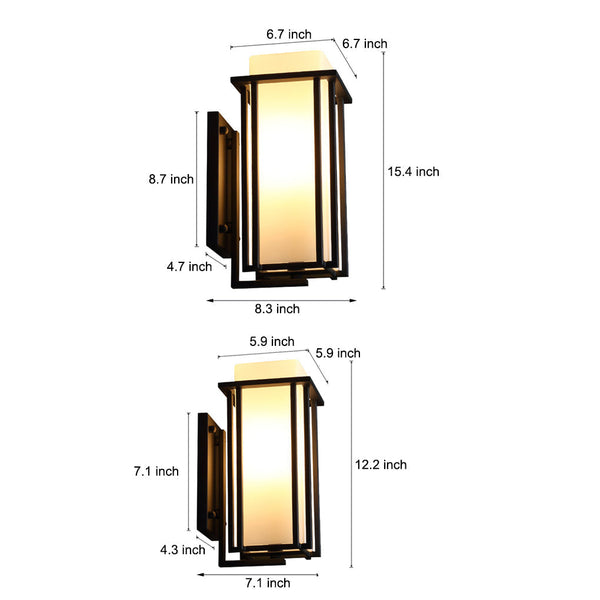 Square Retro Outdoor Wall Lamp Li002193