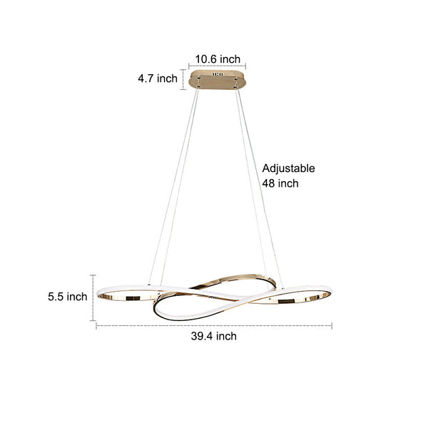 Wavy Double Ceiling Hanging Lamp Li002264