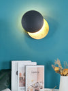 Modern Adjustable Disc Wall Sconce with Integrated LED for Bedroom and Hallway