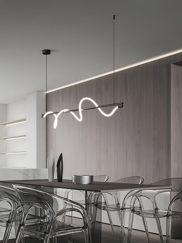 Linear Curve Island Chandelier
