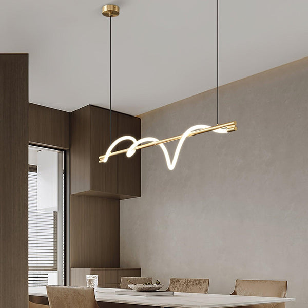 Linear Curve Island Chandelier