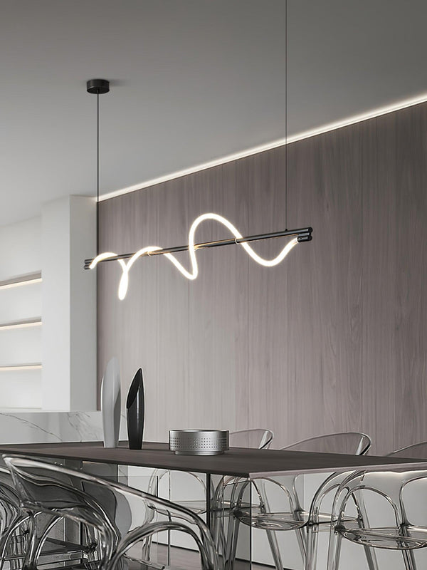 Linear Curve Island Chandelier