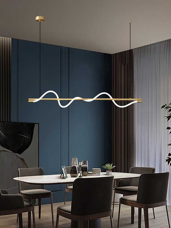 Linear Curve Island Chandelier