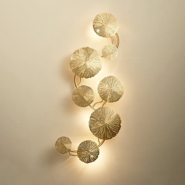 Pure Copper Lotus Leaf Wall Sconce