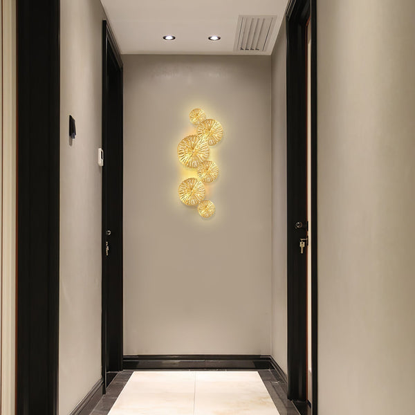 Pure Copper Lotus Leaf Wall Sconce
