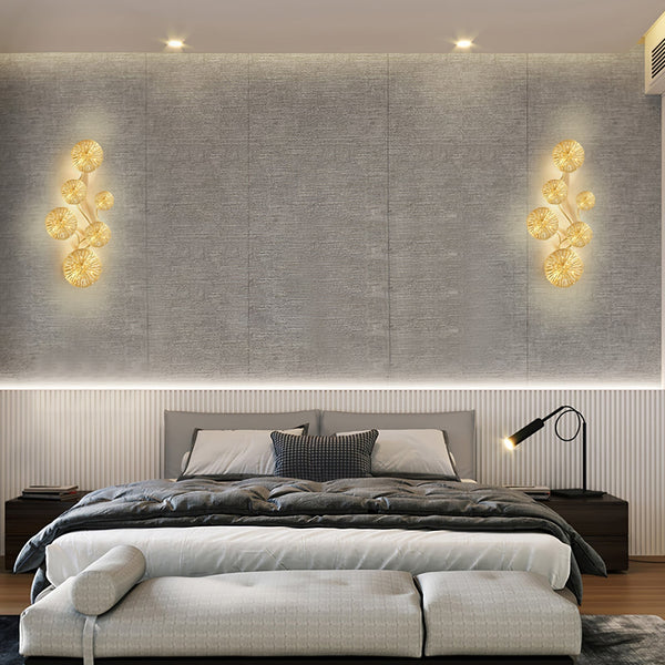 Pure Copper Lotus Leaf Wall Sconce