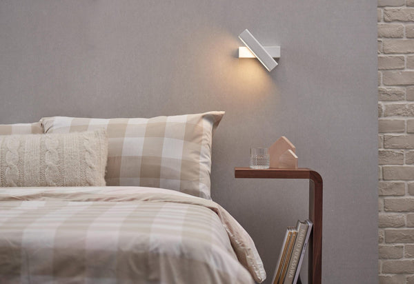 Modern Minimalist Wall Lamp with Wood and Metal, LED Wall Sconce for Bedroom and Hallway