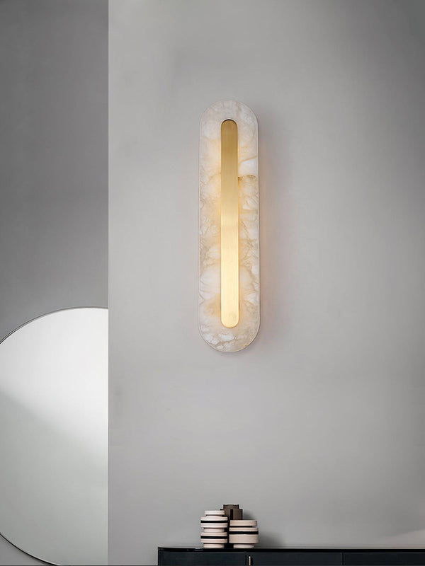 Alabaster Rounded Wall Light