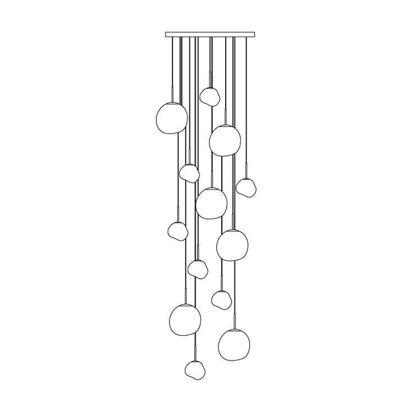Multi Lava Round Pendant Lamp