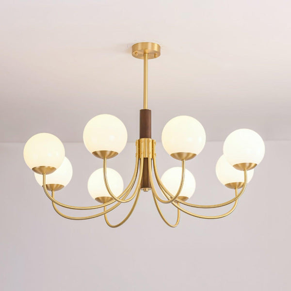 Midas Touch Walnut Sphere Chandelier