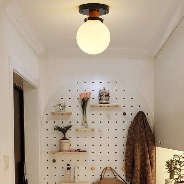 Milkball Glass Ceiling Lamp