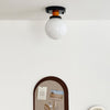 Milkball Glass Ceiling Lamp