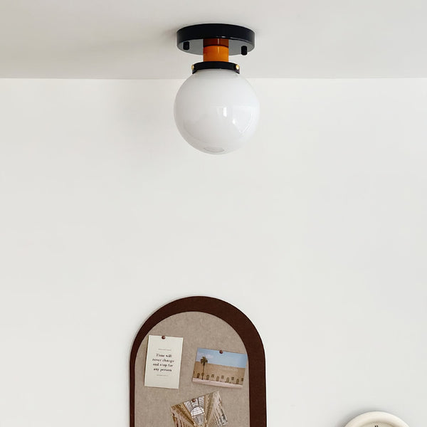 Milkball Glass Ceiling Lamp