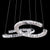 Modern Crystal Double C Chandelier