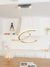 Modern Crystal Double C Chandelier