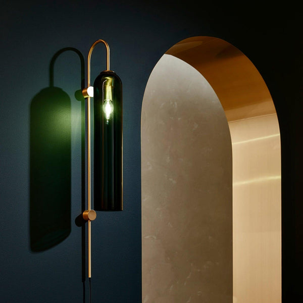 Modern Glass Plug In Wall Lamp