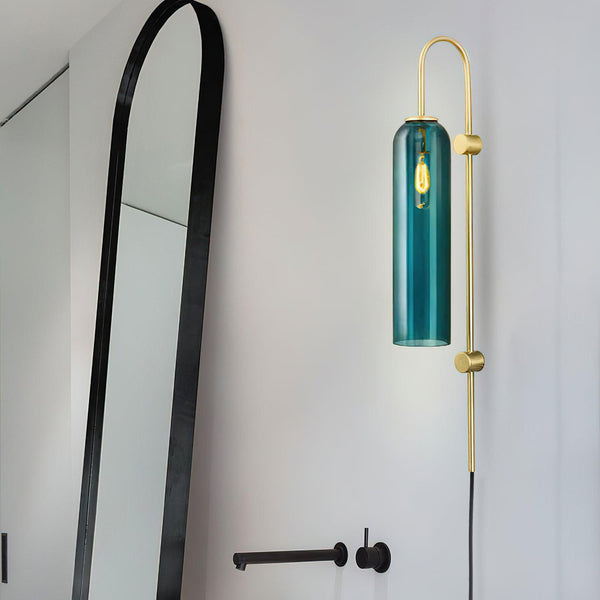 Modern Glass Plug In Wall Lamp