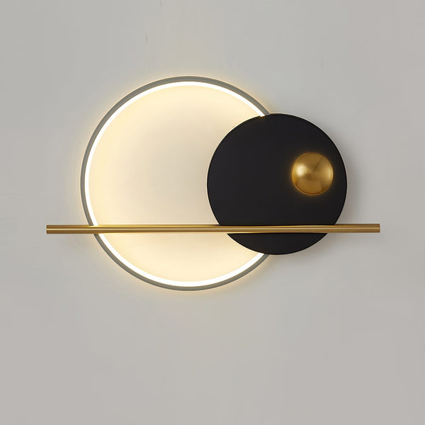Modern Linear Double Circle Wall Light