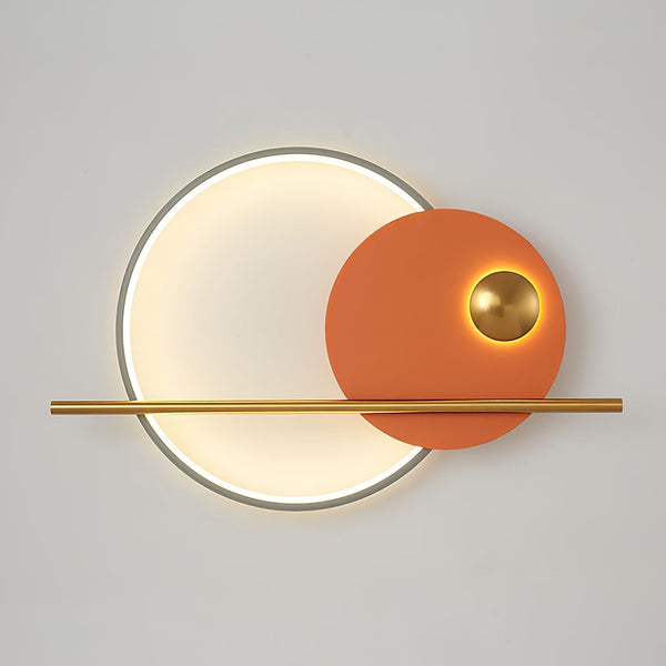 Modern Linear Double Circle Wall Light