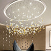 Multicolor Crystal Maple Leaf Chandelier