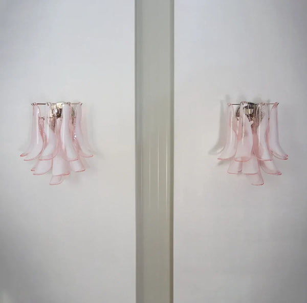Vintage Murano Pink Wall Lights