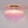 Murano Pink Glass Ceiling Light