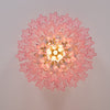Murano Pink Glass Ceiling Light
