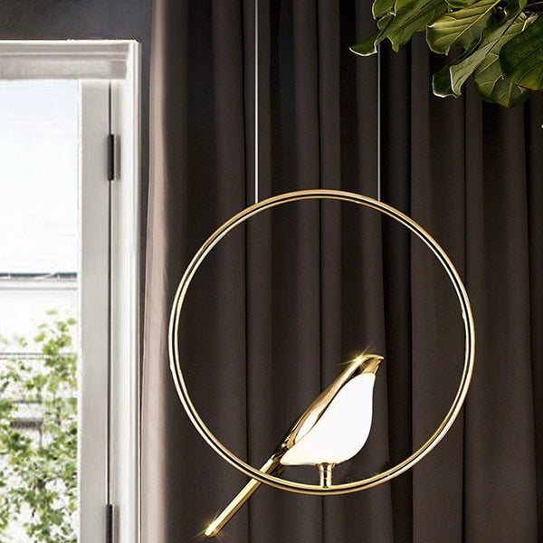 Modern Bird-Inspired Pendant Light, Adjustable LED Chandelier for Dining Room and Living Room