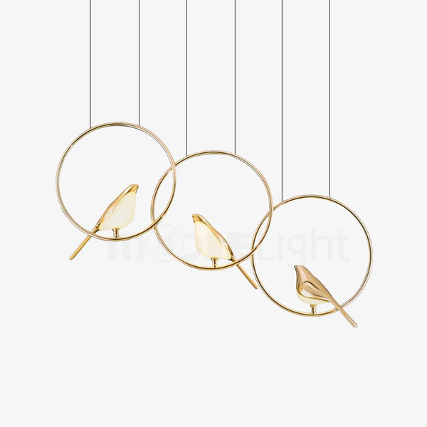 Modern Bird-Inspired Pendant Light, Adjustable LED Chandelier for Dining Room and Living Room