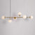 Orb Glass Pendant Light with Brass Accents for Dining Room and Kitchen Island