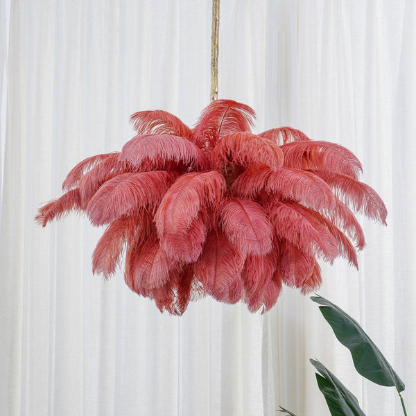 Ostrich Feather Pendant Lamp