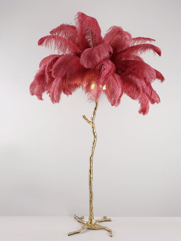 Ostrich Feather Floor Lamp