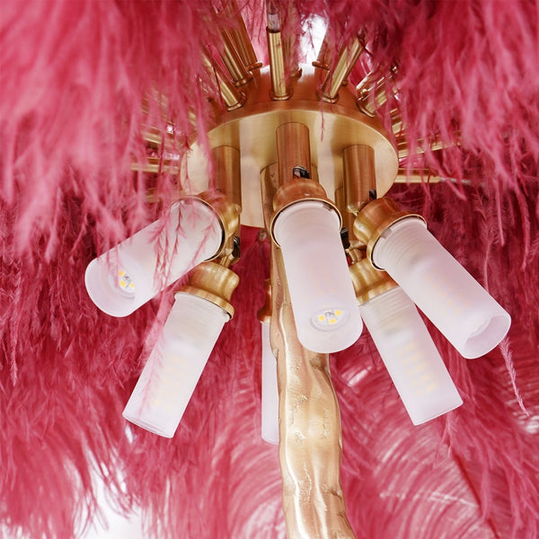 Ostrich Feather Floor Lamp