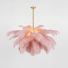 Ostrich Feather Pendant Lamp