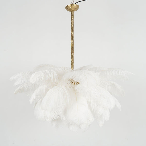 Ostrich Feather Pendant Lamp