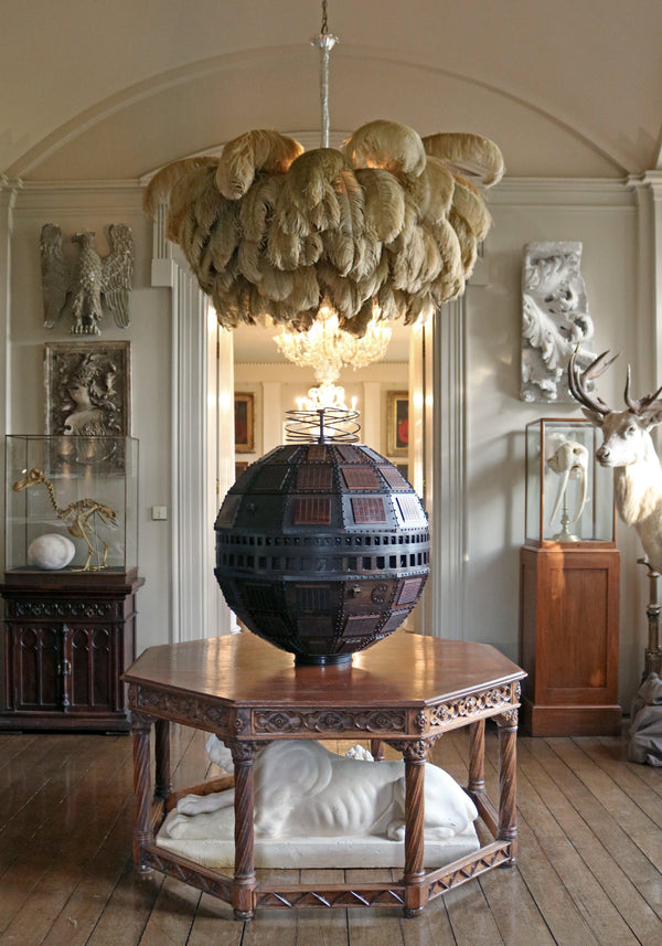 Ostrich Feather Pendant Lamp
