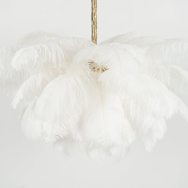 Ostrich Feather Pendant Lamp