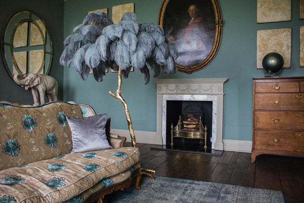 Ostrich Feather Floor Lamp