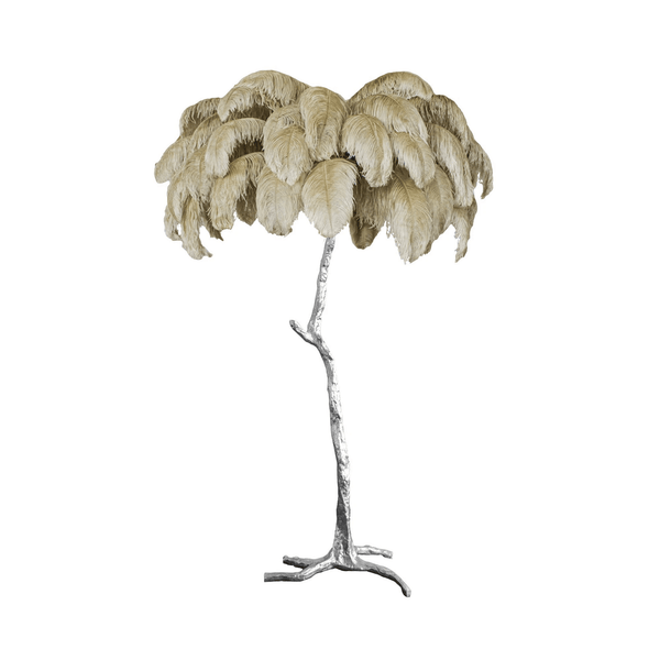 Ostrich Feather Floor Lamp