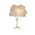 Ostrich Feather Table Lamp