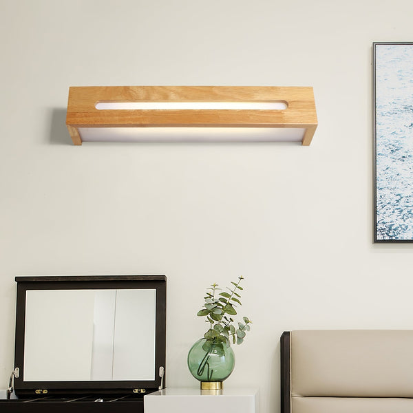 Oval Wooden Wall Light