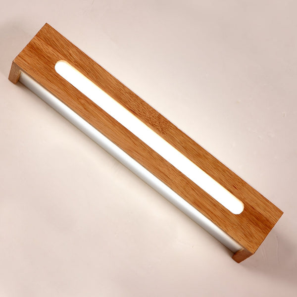 Oval Wooden Wall Light