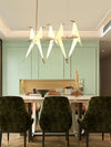 Paper Crane Bird Led Chandelier