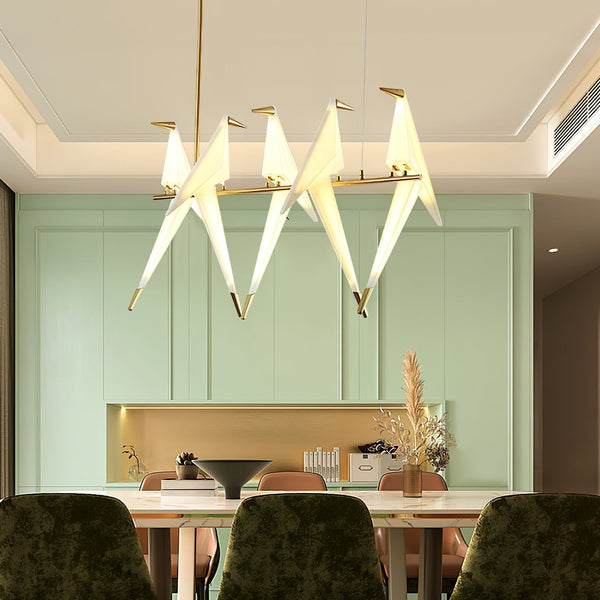 Paper Crane Bird Led Chandelier