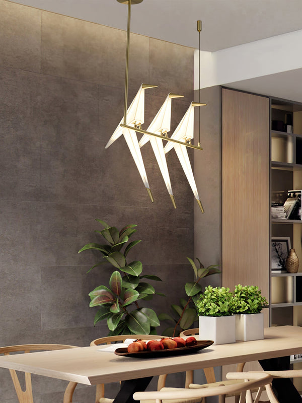 Paper Crane Bird Led Chandelier