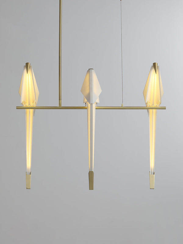 Paper Crane Bird Led Chandelier