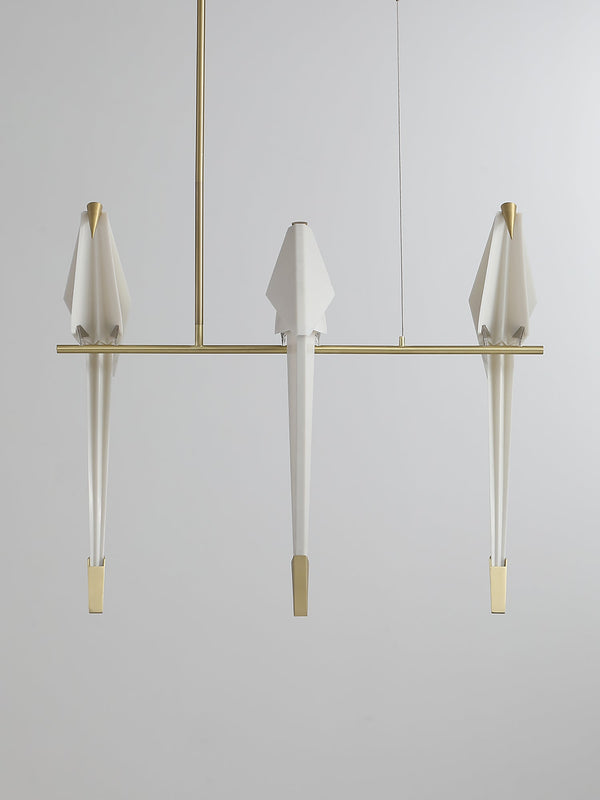 Paper Crane Bird Led Chandelier